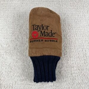 TaylorMade Burner Bubble 1 Driver Headcover Tan Navy Knit Sock Vintage